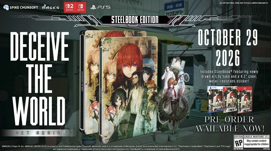 《STEINS;GATE RE:BOOT》西方版10月29日发售，预购现已开启，支持Switch 1/2，含铁盒版与全新结局-switch游戏下载社区