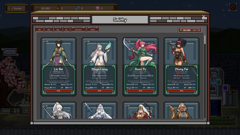 745ba7f95929df01f6d374c3601z2nd5.jpg 三国像素风格《乱世无双:幸存者》Steam 新品节开放试玩 化身华陀率领50位少女武将横扫敌军